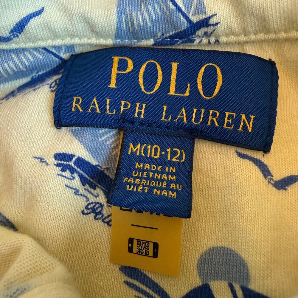 Polo Ralph Lauren Windsurfing Polo Bear Cotton Shirt Youth Medium 10-12 - Picture 6 of 8